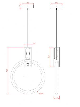 Lustra aurie pendul Hopper 30/40 cm Ø, iluminare LED, design minimalist, XCP9149-1-40 - King [9]