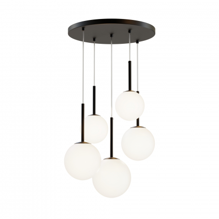 Lustra Basic Form MOD321PL-05B, 5xE14, neagra+alba, IP20, Maytoni [1]