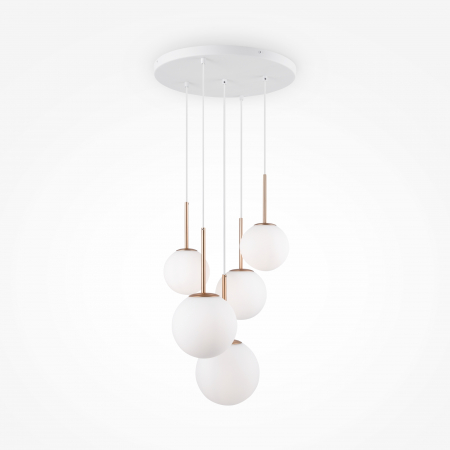 Lustre - Lustra Basic Form MOD321PL-05G, 5xE14, alba+aurie, IP20, Maytoni