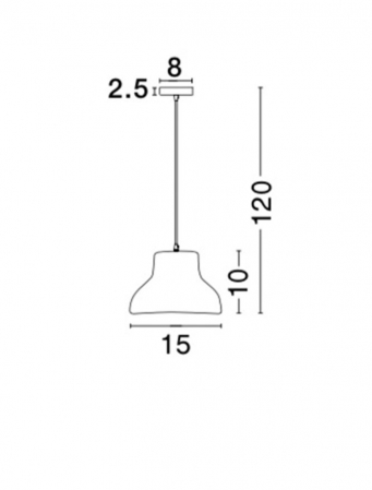 Lustra beton gri Hachi Ø 15 cm, inaltime reglabila, 91606401 - Novaluce [2]