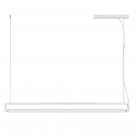 Lustre - Lustra bucatarie liniara alba LED Eliab 130 cm cu abajur rotativ, stil minimalist, 9117338 - Novaluce