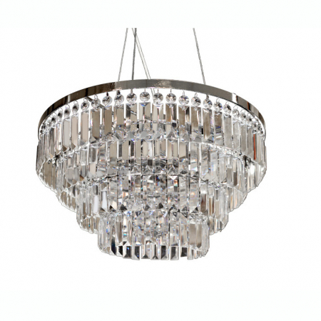 Lustre - Lustra/candelabru de lux rotund cu cristale Yan, 60x40 cm, 5 becuri, AZ 2107 - Azzardo