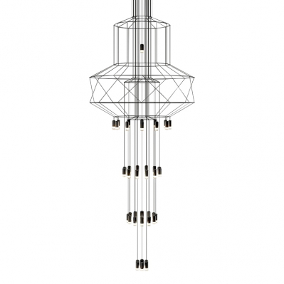 Lustre - Lustra/candelabru design industrial Anum din cabluri 150x307 cm, MD21352-43-1500 - King