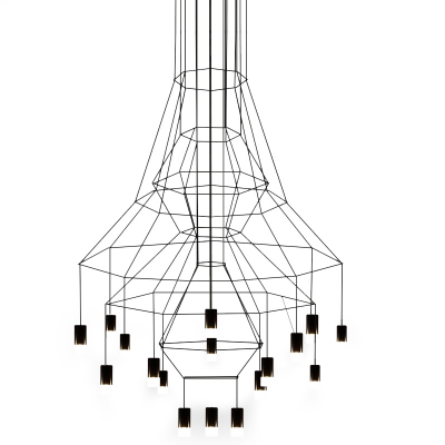 Lustre - Lustra/candelabru design industrial Frame 120x200 cm, negru, 91909 - King