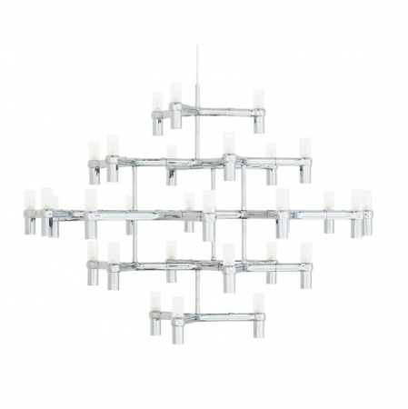 Lustra/candelabru design modern Oskar Grande, 30 de becuri, crom/auriu/negru, XCP9120-30.BLACK - King [22]