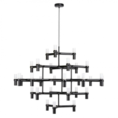 Lustra/candelabru design modern Oskar Grande, 30 de becuri, crom/auriu/negru, XCP9120-30.BLACK - King [1]