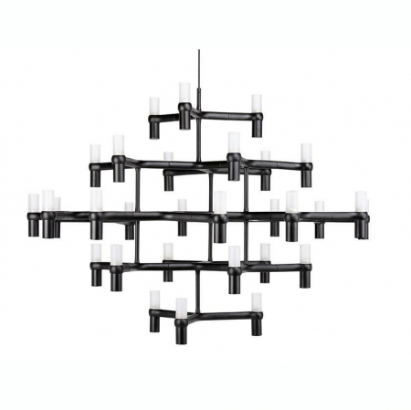 Lustre - Lustra/candelabru design modern Oskar Grande, 30 de becuri, crom/auriu/negru, XCP9120-30.BLACK - King