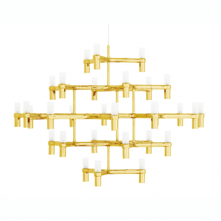 Lustre - Lustra/candelabru design modern Oskar Grande, 30 de becuri, crom/auriu/negru,  XCP9120-30.GOLD - King