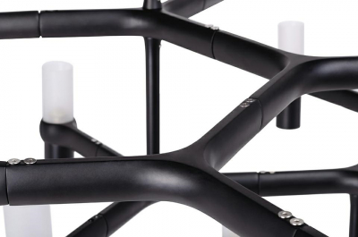 Lustra/candelabru design modern Oskar Grande, 30 de becuri, crom/auriu/negru, XCP9120-30.BLACK - King [2]