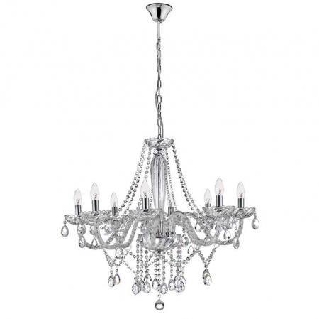 Lustra/candelabru lux crom cu cristale Bertra, cu 5/8 brate din metal cu sticla, 51231402 - Novaluce [5]