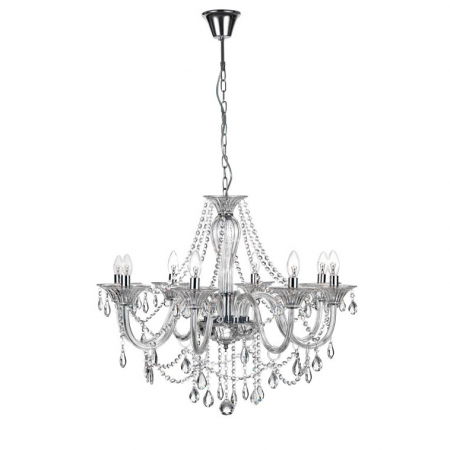 Lustra/candelabru lux sticla transparenta cu cristale Kasi, cu 3/5/8/18 brate, 8061205 - Novaluce [16]