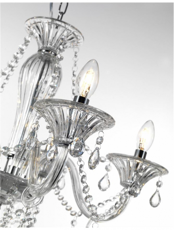 Lustra/candelabru lux sticla transparenta cu cristale Kasi, cu 3/5/8/18 brate, 8061205 - Novaluce [12]