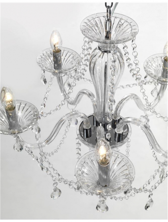 Lustra/candelabru lux sticla transparenta cu cristale Kasi, cu 3/5/8/18 brate, 8061205 - Novaluce [11]