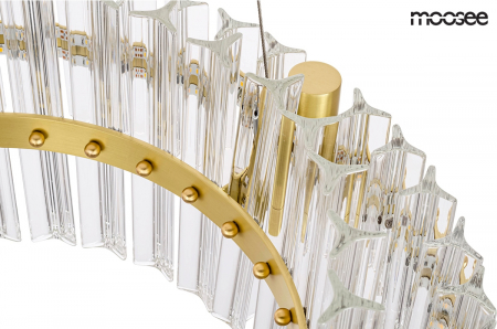 Lustra/candelabru rotund de lux cu cristale Juuso 47x47 cm, structura metalica aurie, MSE010100166 - King [1]