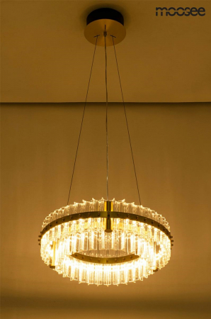 Lustra/candelabru rotund de lux cu cristale Juuso 47x47 cm, structura metalica aurie, MSE010100166 - King [5]