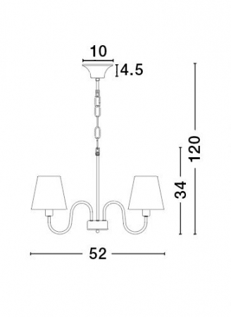 Lustra crem clasica eleganta Inga, din metal cu 3/5 surse de lumina, inaltime reglabila, 7120021 - Novaluce [2]