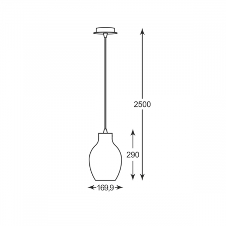 Lustra crom BRESSO tip pendul Ø 16,9 cm, sticla/metal, inaltime reglabila, 003064-011110 - Zumaline [3]
