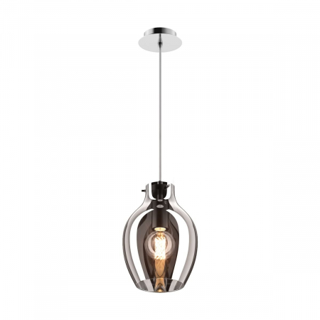 Promotii - Lustra crom BRESSO tip pendul Ø 16,9 cm, sticla/metal, inaltime reglabila, 003064-011110 - Zumaline