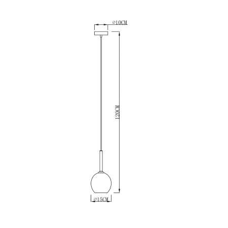 Lustra crom MONIC pendul sferic Ø 15 cm, inaltime reglabila, metal/sticla, 003064-001995 - Zumaline [2]