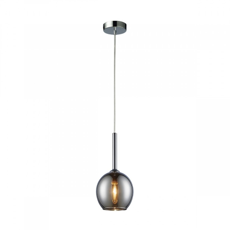Lustre - Lustra crom MONIC pendul sferic Ø 15 cm, inaltime reglabila, metal/sticla, 003064-001995 - Zumaline