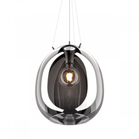 Lustra crom MOON tip pendul Ø 38 cm, sticla/metal, inaltime reglabila, 003064-011111 - Zumaline [2]
