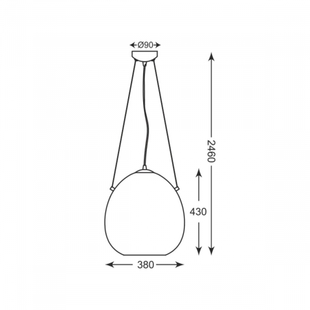 Lustra crom MOON tip pendul Ø 38 cm, sticla/metal, inaltime reglabila, 003064-011111 - Zumaline [3]
