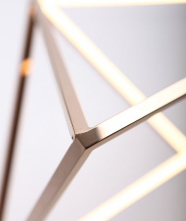 Lustra crom piramida iluminare LED Babir 30x30 cm metal/acril, inaltime reglabila, P0273 - Maxlight [2]