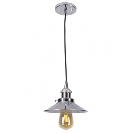 Lustre - Lustra crom stil industrial Samir Ø 19 cm din metal, inaltime reglabila, P0320 - Maxlight