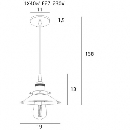 Lustra crom stil industrial Samir Ø 19 cm din metal, inaltime reglabila, P0320 - Maxlight [1]