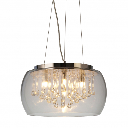Lustra cromata cu cristale design modern LUCE 40 cm metal / sticla, 003064-001112 - Zumaline [1]