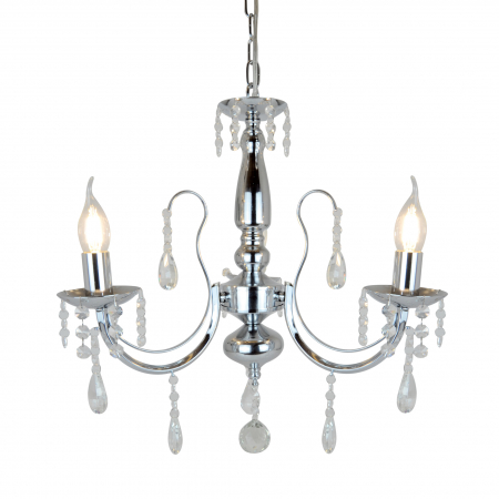 Lustre - Lustra cromata design clasic ALBI 49 cm metal / sticla, 003064-007864 - Zumaline