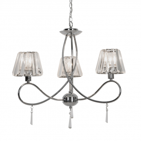 Lustre - Lustra cromata pe lant design clasic PARIA 62 cm metal, 003064-009173 - Zumaline