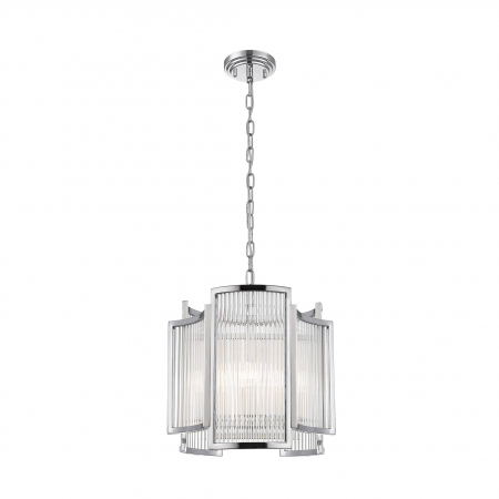 Lustre - Lustra cromata pe lant design clasic SERGIO 35 cm metal / sticla, 003064-016784 - Zumaline