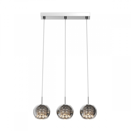 Lustra liniara CRYSTAL cu 3 pendule din sticla, inaltime reglabila, 003064-001012 - Zumaline [1]