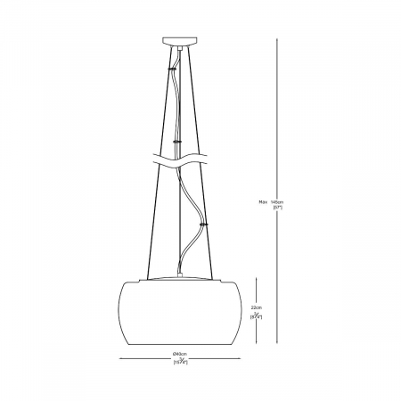 Lustra CRYSTAL tip pendul Ø 40 cm, din sticla, inaltime reglabila, 003064-001003 - Zumaline [2]