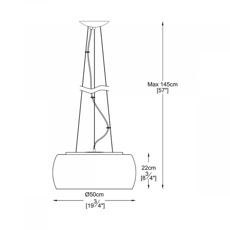 Lustra CRYSTAL tip pendul Ø 50 cm, din sticla, inaltime reglabila, 003064-001004 - Zumaline [3]