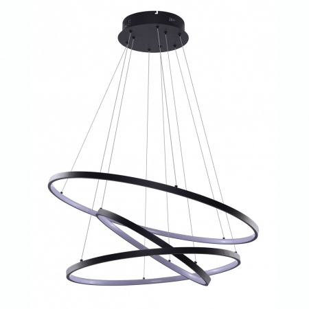 Lustra cu 3 inele LED dimabile Nava aurie/neagra/crom, inaltime reglabila, metal, AZ 2918 - Azzardo [1]