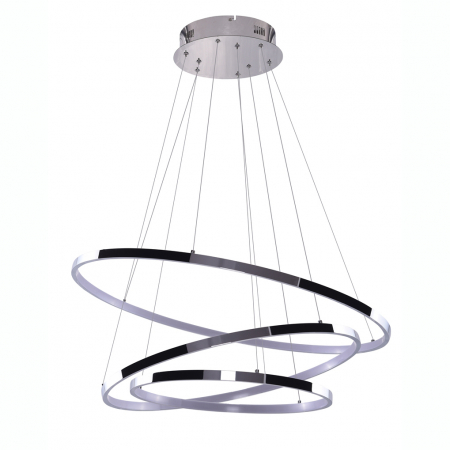 Lustra cu 3 inele LED dimabile Nava aurie/neagra/crom, inaltime reglabila, metal, AZ 2918 - Azzardo [2]