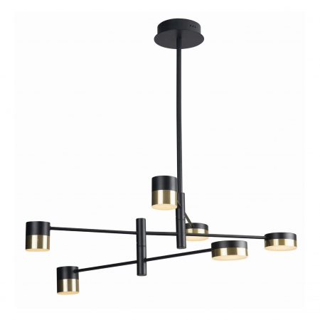 Lustra cu 4 spoturi iluminare LED Anahi negru/auriu metal/acril, P0404 - Maxlight [2]