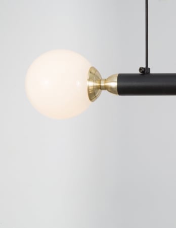 Lustra cu 4 pendule LED Binay 51 cm negru cu auriu, design modern, 9157904 - Novaluce [5]