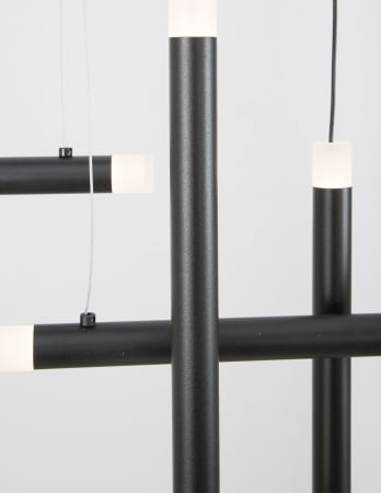 Lustra cu 4 pendule LED Binay 51 cm negru cu auriu, design modern, 9157904 - Novaluce [3]