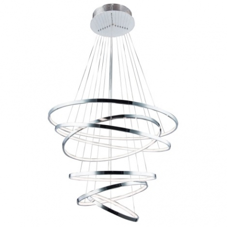 Lustra cu 6 inele LED dimabile Nava aurie/neagra/crom, inaltime reglabila, metal, AZ 2923 - Azzardo [2]