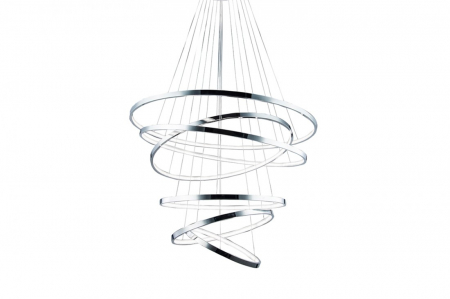 Lustra cu 6 inele LED dimabile Nava aurie/neagra/crom, inaltime reglabila, metal, AZ 2990 - Azzardo [3]