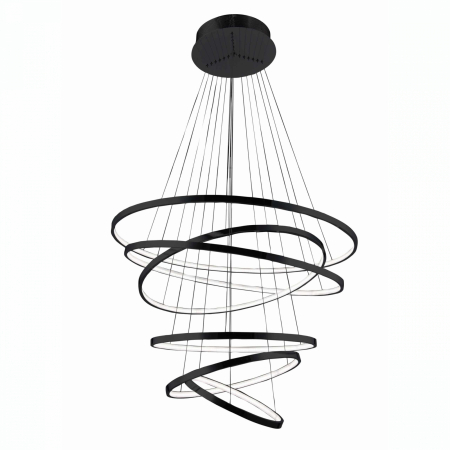 Lustra cu 6 inele LED dimabile Nava aurie/neagra/crom, inaltime reglabila, metal, AZ 2990 - Azzardo [2]