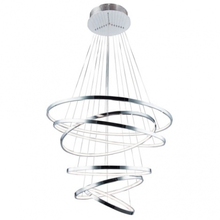 Lustra cu 6 inele LED dimabile Nava aurie/neagra/crom, inaltime reglabila, metal, AZ 2990 - Azzardo [0]