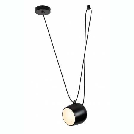 Lustre - Lustra cu cablu atarnat design industrial Hang, un bec LED, alba/neagra, MD20502-A-200 - King