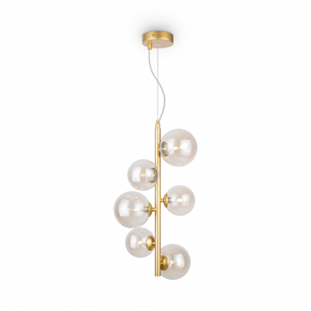 Lustre - Lustra Dallas MOD545PL-06G, 8xG9, aurie+transparenta, IP20, Maytoni