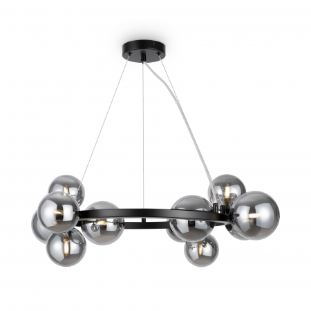 Lustre - Lustra Dallas MOD545PL-11B, 11xG9, neagra+fumurie, IP20, Maytoni