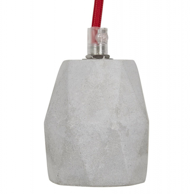 Lustre - Lustra de design horeca gri ATUPAKA in stil industrial cu fir rosu, HL00570GR - Kokoon