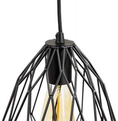 Lustra de design neagra PARAL forma geometrica stil industrial otel, HL00530BL - Kokoon [4]